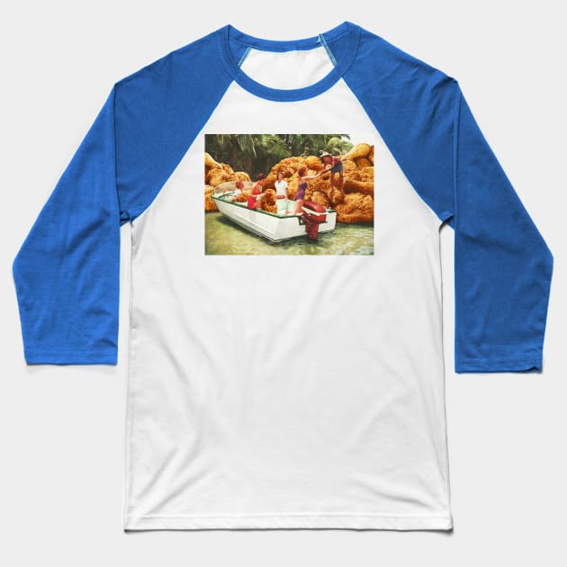 Fried Chicken Drive-thru Baseball T-Shirt by Vertigo Artography